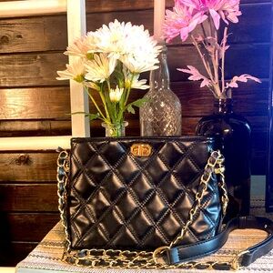 Quilted Faux Leather Purse